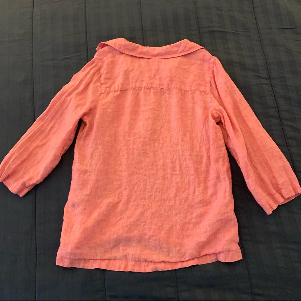 Tahari 100% Linen Top Size Medium - Picture 8 of 8
